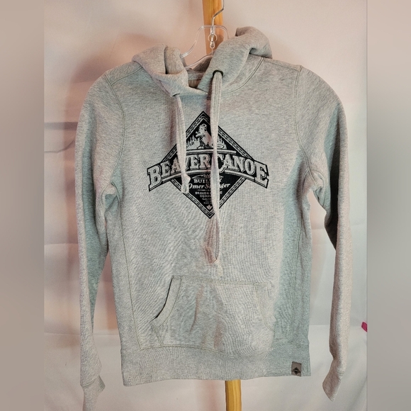 Beaver Canoe Grey Sweatshirt Hoodie XS - Picture 1 of 7